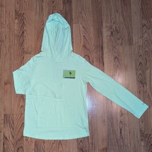 Boys DSG Skater Themed Hoodie T-Shirt in Light Green, Size M (10-12)